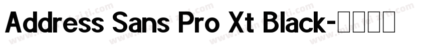 Address Sans Pro Xt Black字体转换